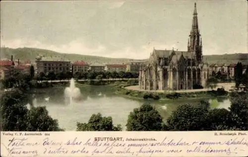 Ak Stuttgart in Württemberg, Johanneskirche