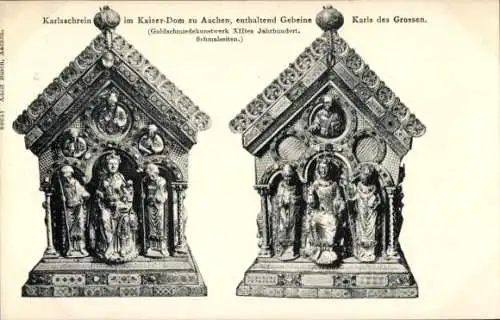Ak Aachen, Karlsschrein im Kaiser-Dom, zu Aachen, enthaltend Gebeine Karls des Großen