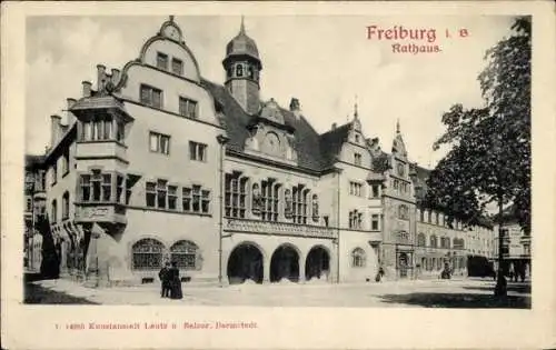Ak Freiburg im Breisgau, Rathaus