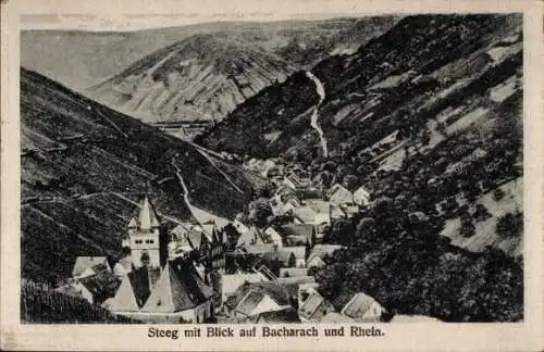 Ak Steeg Bacharach am Rhein, Gesamtansicht