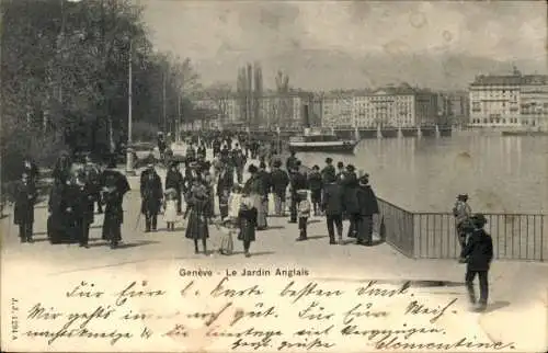 Ak Genf Genf Schweiz, Le Jardin Anglais
