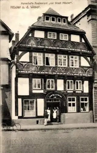 Ak Höxter an der Weser, Henschels Restaurant Zur Stadt Höxter