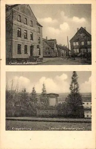 Ak Deensen in Niedersachsen, Gasthaus Kuhlmann, Kriegerehrung