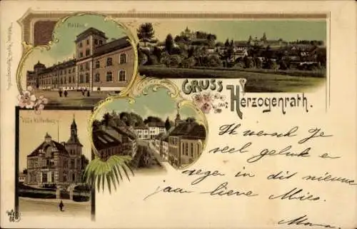 Litho Herzogenrath Nordrhein Westfalen, Villa Katterbach, Abtei Rolduc