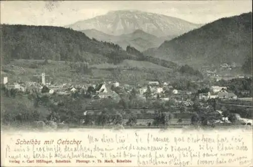 Ak Scheibbs Niederösterreich, Panorama mit Oetscher