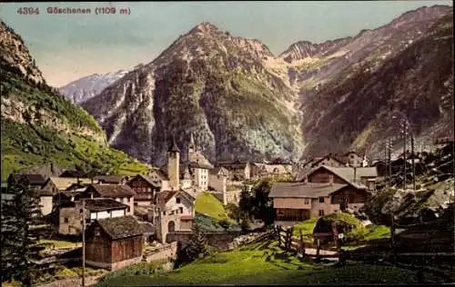 Ak Göschenen Kanton Uri, Blick auf den Ort