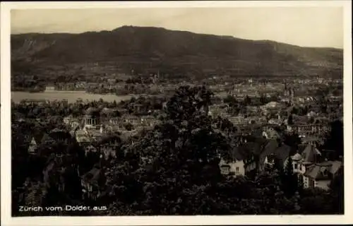 Ak Zürich Stadt Schweiz, Blick vom Dolder aus