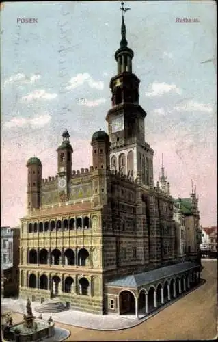 Ak Poznań Posen, Rathaus
