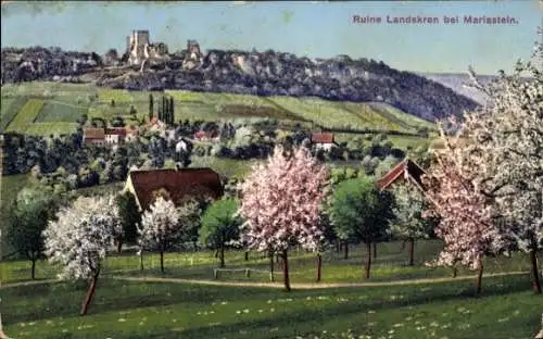 Ak Mariastein Kanton Solothurn, Ruine Landskron, Baumblüte