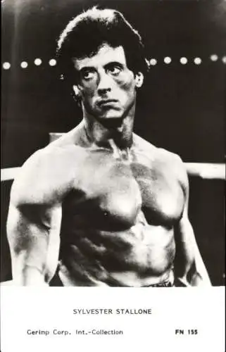 Ak Schauspieler Sylvester Stallone, Portrait, Boxer