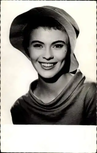 Ak Schauspielerin Jean Seberg, Portrait, Hut