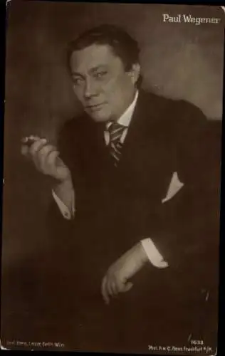 Ak Schauspieler Paul Wegener, Portrait, Zigarre
