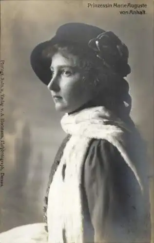 Ak Prinzessin Marie Auguste von Anhalt, Portrait