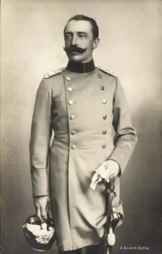 Ak Ernst II. zu Hohenlohe-Langenburg, Portrait in Uniform