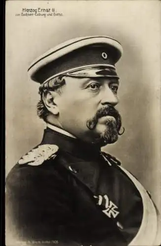Ak Herzog Ernst II. von Sachsen-Coburg-Gotha, Portrait in Uniform