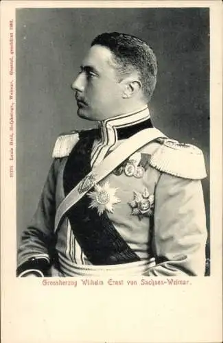 Ak Wilhelm Ernst, Großherzog von Sachsen Weimar, Orden