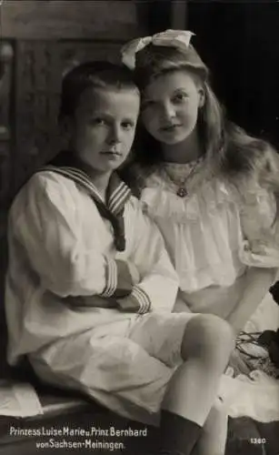 Ak Prinz Bernhard und Prinzessin Marie von Sachsen-Meiningen