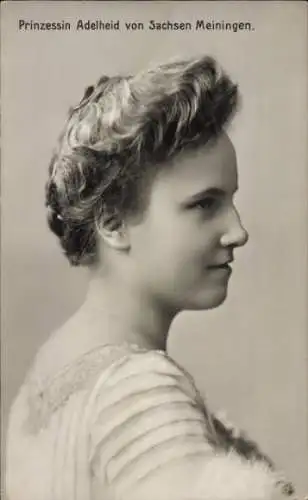 Ak Prinzessin Adelheid von Sachsen-Meiningen, Portrait