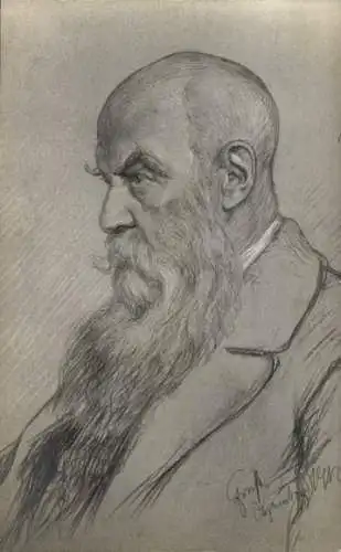 Künstler Ak Herzog Georg II von Sachsen Meiningen, Portrait