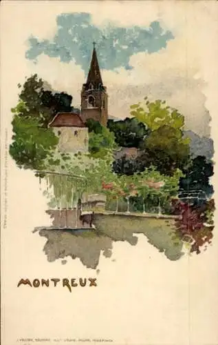 Ak Montreux Kt. Waadt Schweiz, Kirche