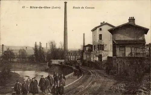 Ak Rive de Gier Loire, Route de Couzon