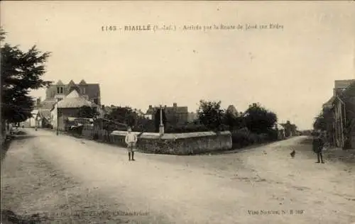 Ak Riaillé Loire Atlantique, Anreise über die Route de Joue sur Erdre