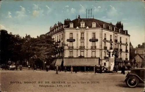Ak Dijon Côte d'Or, Hotel Morot und Genf