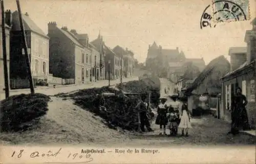 Ak Onival Ault Somme, Rue de la Rampe