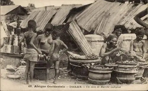 Ak Dakar, Senegal, eine Ecke des indigenen Wanderns