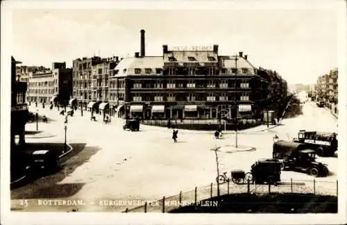 Ak Rotterdam Südholland Niederlande, Burgermeester-Meineszplein