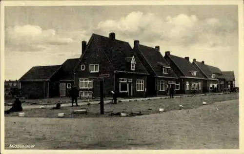 Ak Middenmeer Nordholland Niederlande, Straße, Häuser, Wegweiser