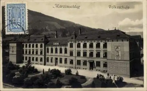 Ak Mürzzuschlag Steiermark, Volksschule