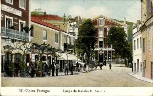 Ak Sintra Cintra Portugal, Largo di Rainha D. Amelia