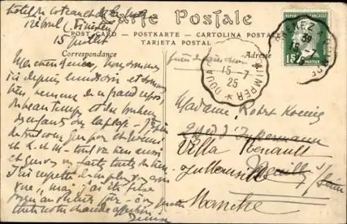 Ak Douarnenez Finistère, Segelboote in Fahrt