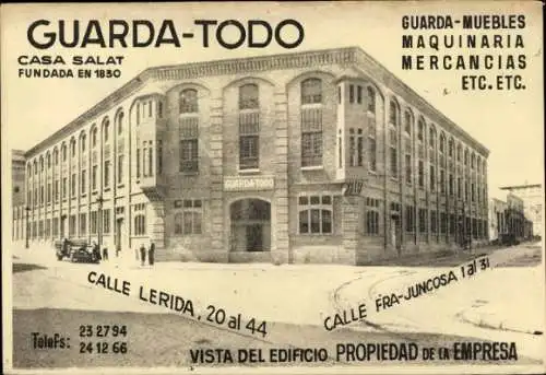 Ak Barcelona Katalonien Spanien, Aufbewahrung für alles, Aufbewahrungsmöbel, Calle Lerida