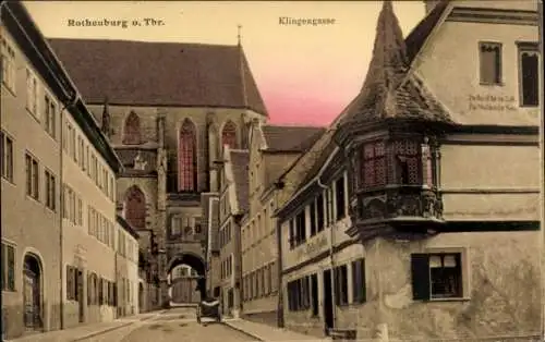 Ak Rothenburg ob der Tauber Mittelfranken, Klingengasse