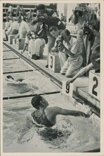 Sammelbild Olympia 1936, 1500m Freistilschwimmen, Terada, Medica