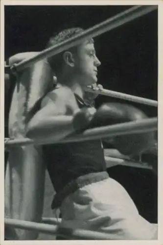 Sammelbild Olympia 1936, Deutscher Boxer Willi Kaiser, Fliegengewicht