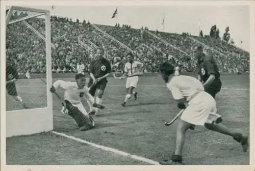 Sammelbild Olympia 1936, Hockeyspiel Deutschland gegen Indien