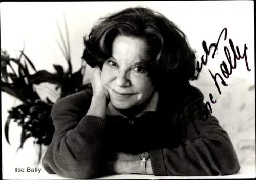 Ak Schauspielerin Ilse Bally, Portrait, Autogramm
