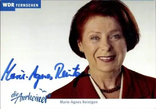 Ak Schauspielerin Marie-Agnes Reintgen, Portrait, Autogramm, Die Anrheiner, Rolle Elisabeth Küppers