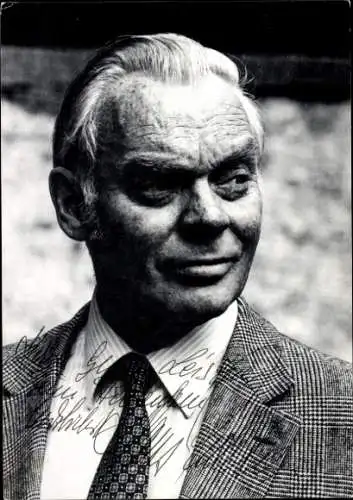 Foto Schauspieler Hans Richter, Portrait, Autogramm
