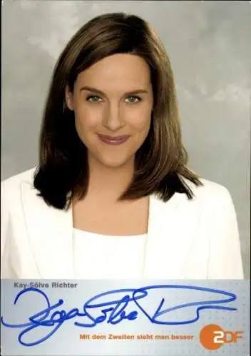 Foto Schauspielerin Kay-Solve Richter, Portrait, Autogramm