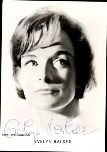 Ak Schauspielerin Evelyn Balser, Portrait, Autogramm