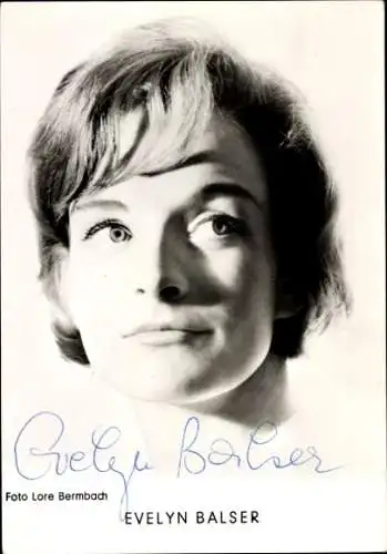 Ak Schauspielerin Evelyn Balser, Portrait, Autogramm