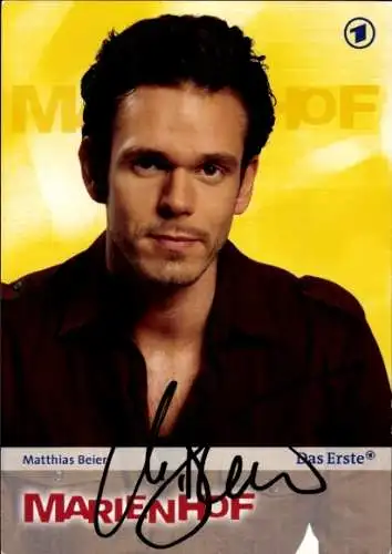 Ak Schauspieler Matthias Beier, Portrait, Autogramm, Serie Marienhof