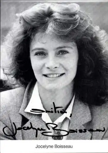 Ak Schauspielerin Jocelyne Boisseau, Portrait, Autogramm