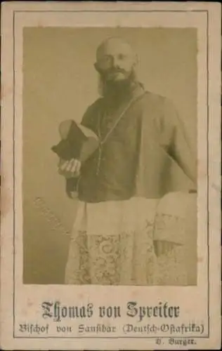 Foto Thomas von Spreiter, Bischof von Sansibar, Deutsch-Ostafrika, Portrait