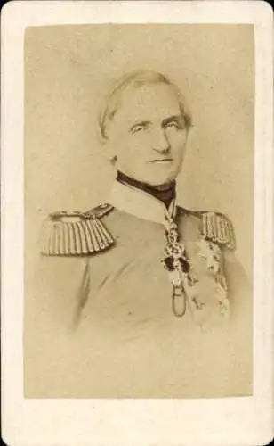 CdV König Johann von Sachsen, Portrait in Uniform