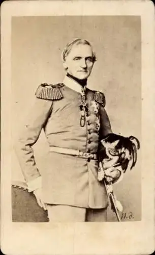 CdV König Johann von Sachsen, Portrait in Uniform